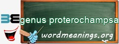 WordMeaning blackboard for genus proterochampsa